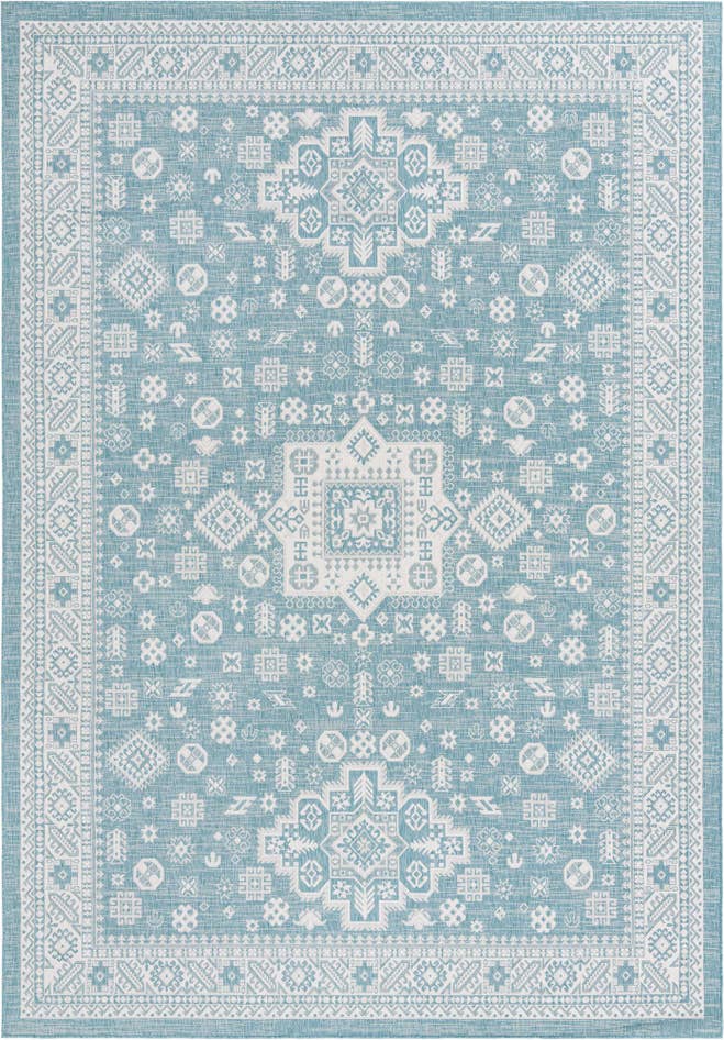 Detail image of 10' x 14' Easy-Clean Aztec Indoor / Outdoor Rug