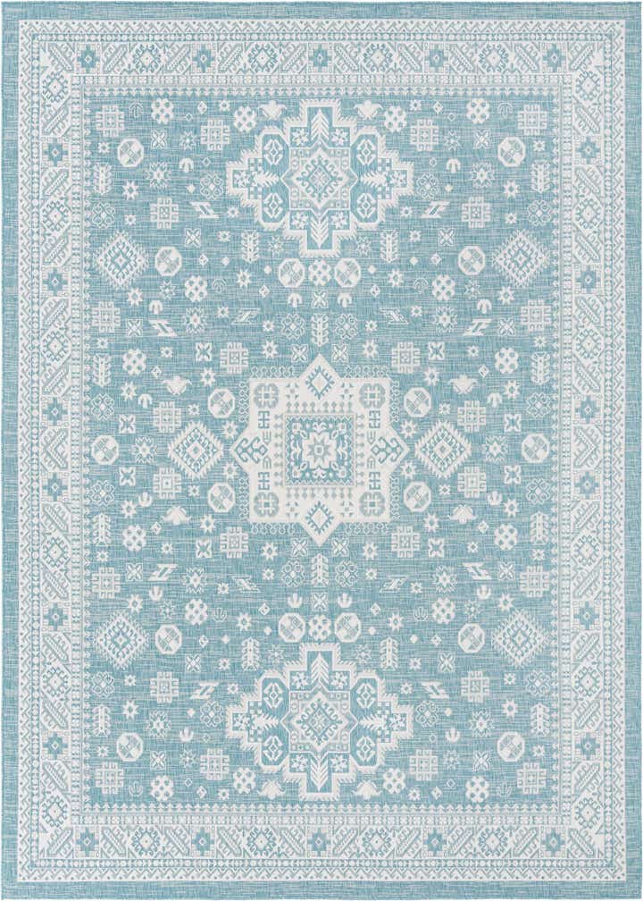 10' x 13' Easy-Clean Aztec Indoor / Outdoor Rug