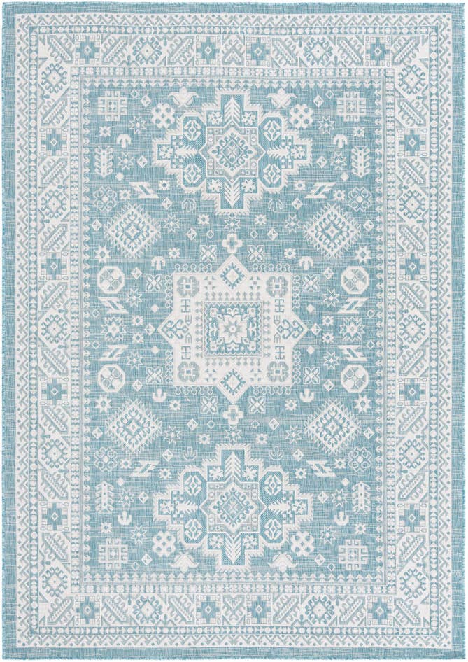 Detail image of 7' x 10' Easy-Clean Aztec Indoor / Outdoor Rug