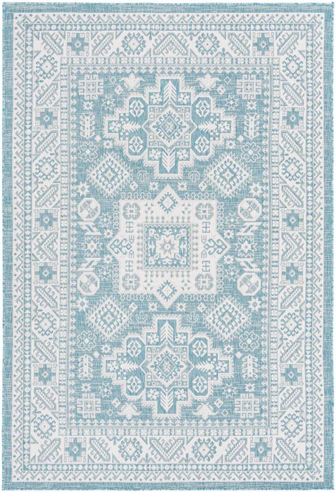 6' x 9' Easy-Clean Aztec Indoor / Outdoor Rug