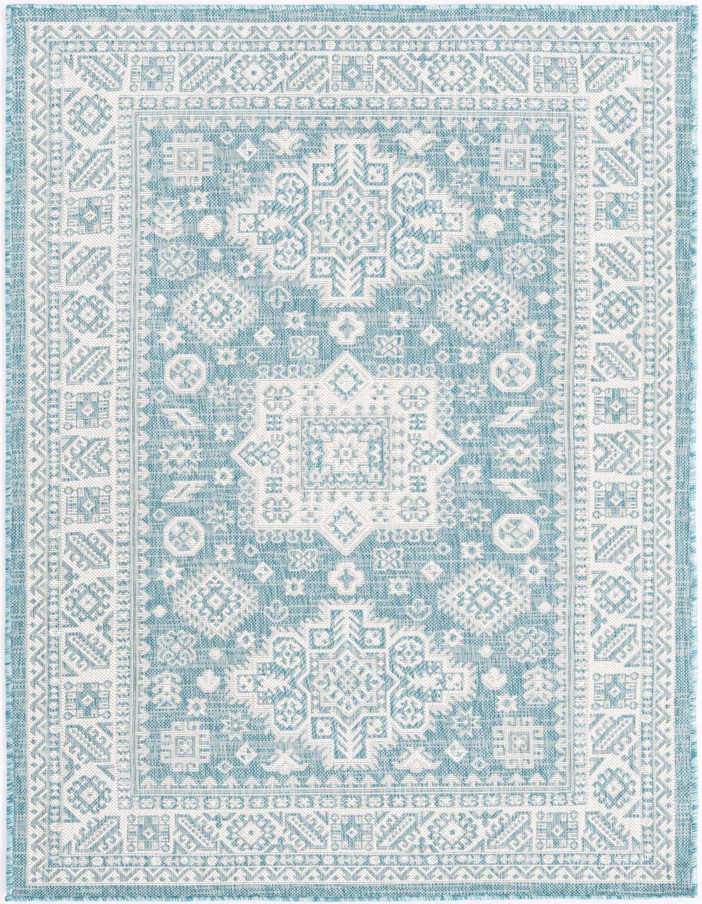 4' x 6' Easy-Clean Aztec Indoor / Outdoor Rug