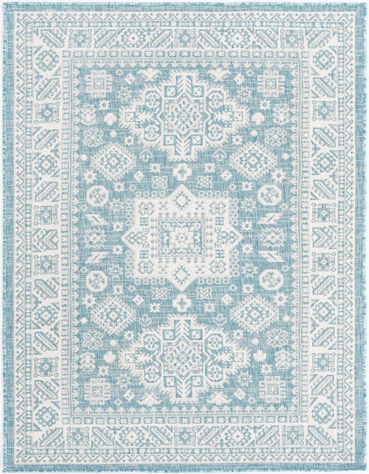 Detail image of 4' x 6' Easy-Clean Aztec Indoor / Outdoor Rug