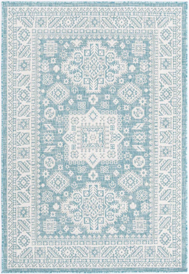 Detail image of 4' x 6' Easy-Clean Aztec Indoor / Outdoor Rug