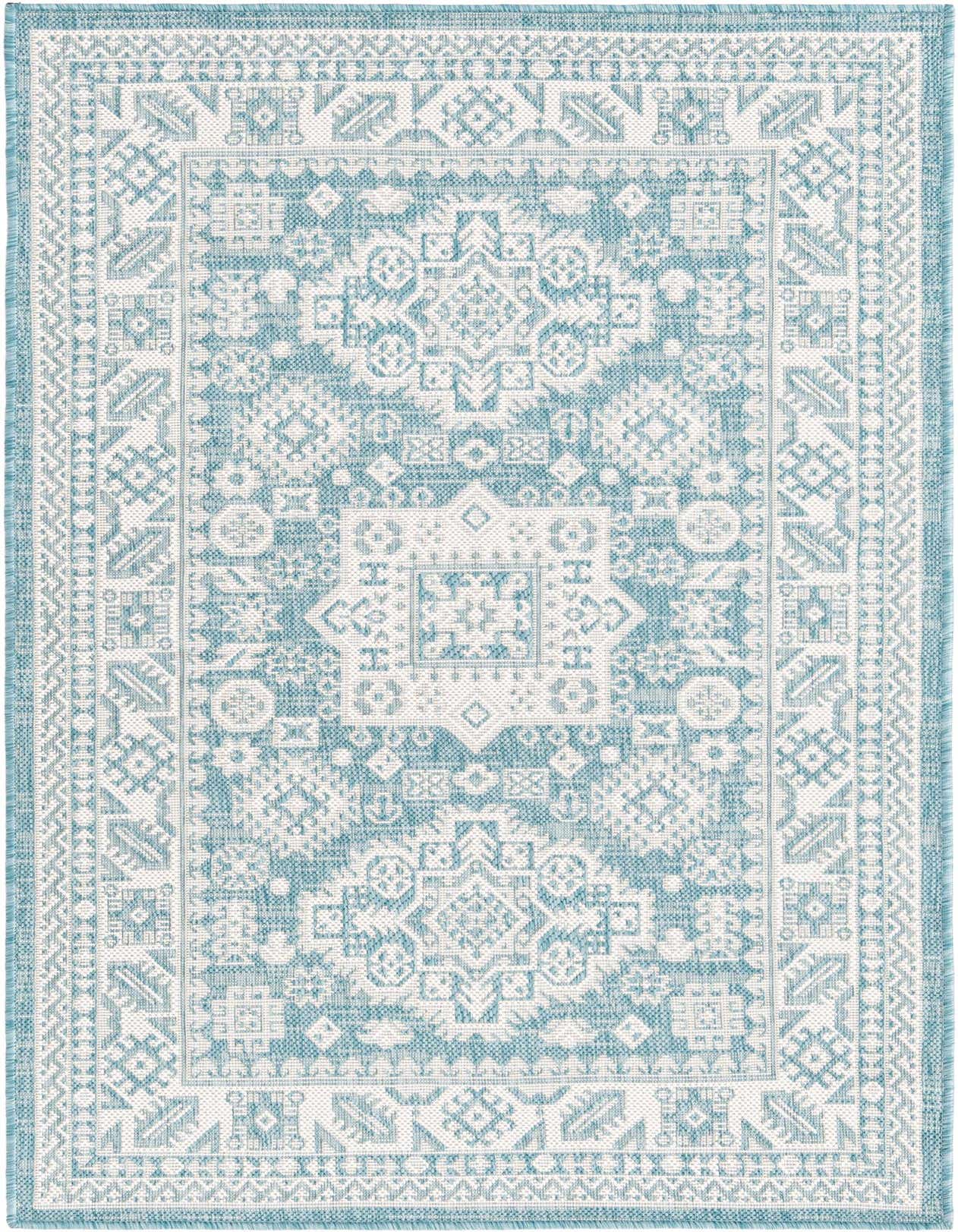 3' x 5' 3 Easy-Clean Aztec Indoor / Outdoor Rug
