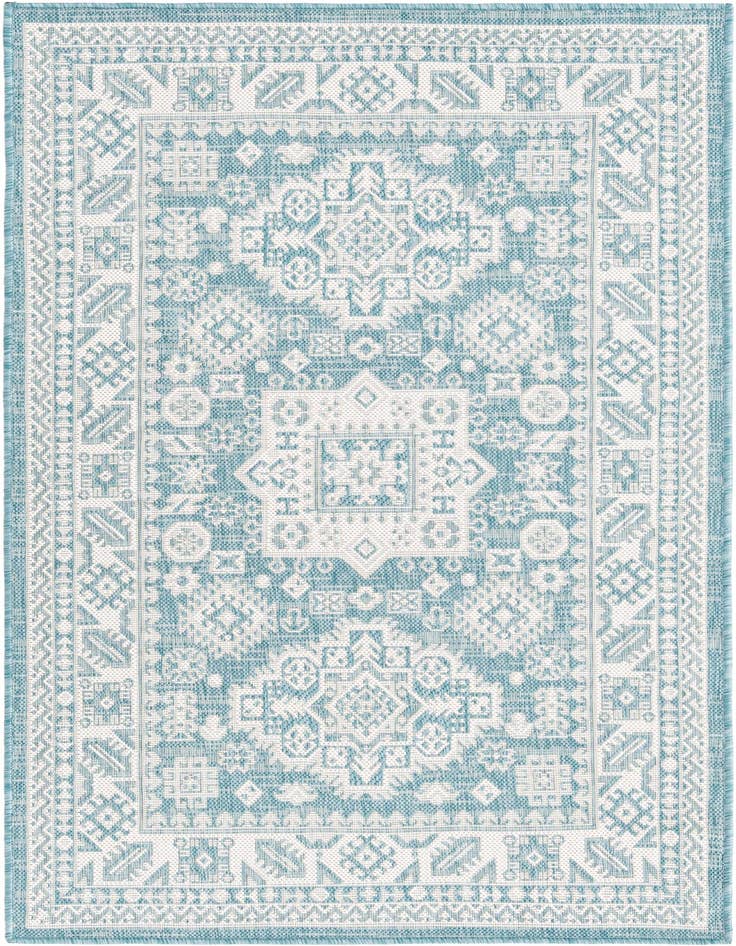 Detail image of 3' x 5' 3 Easy-Clean Aztec Indoor / Outdoor Rug