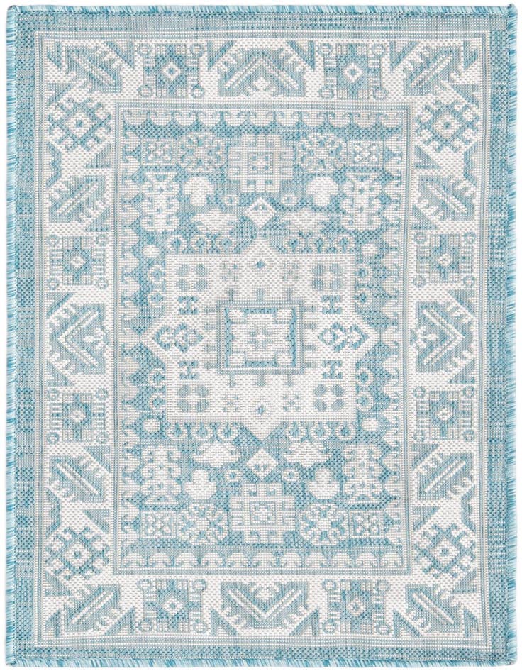 Detail image of 2' x 3' Easy-Clean Aztec Indoor / Outdoor Rug