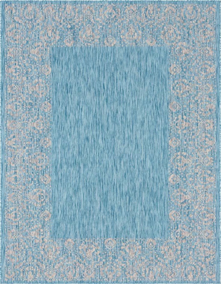 Detail image of 7' x 10' Easy-Clean Border Indoor / Outdoor Rug