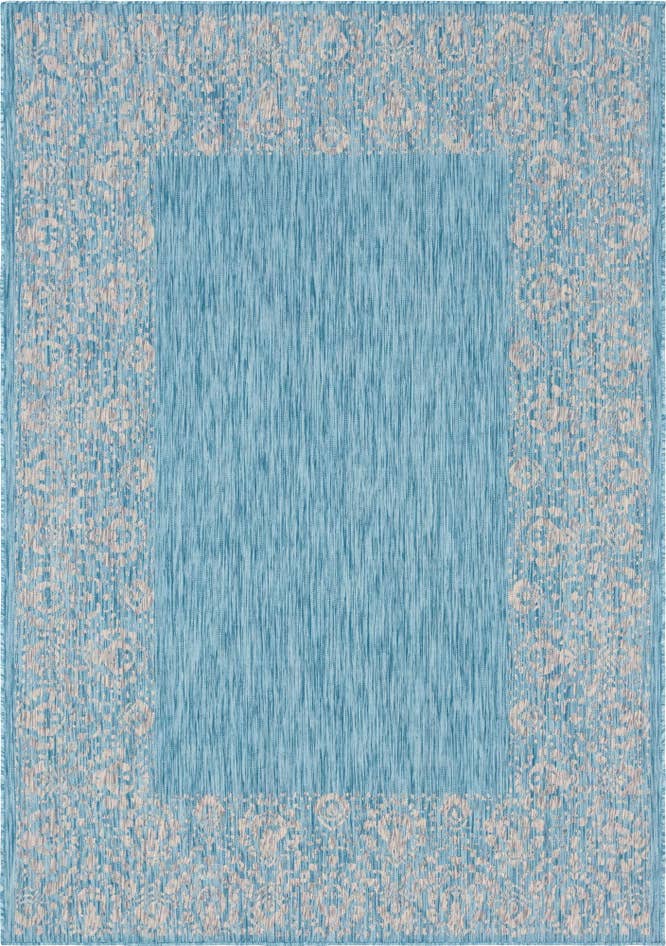 Detail image of 7' x 10' Easy-Clean Border Indoor / Outdoor Rug