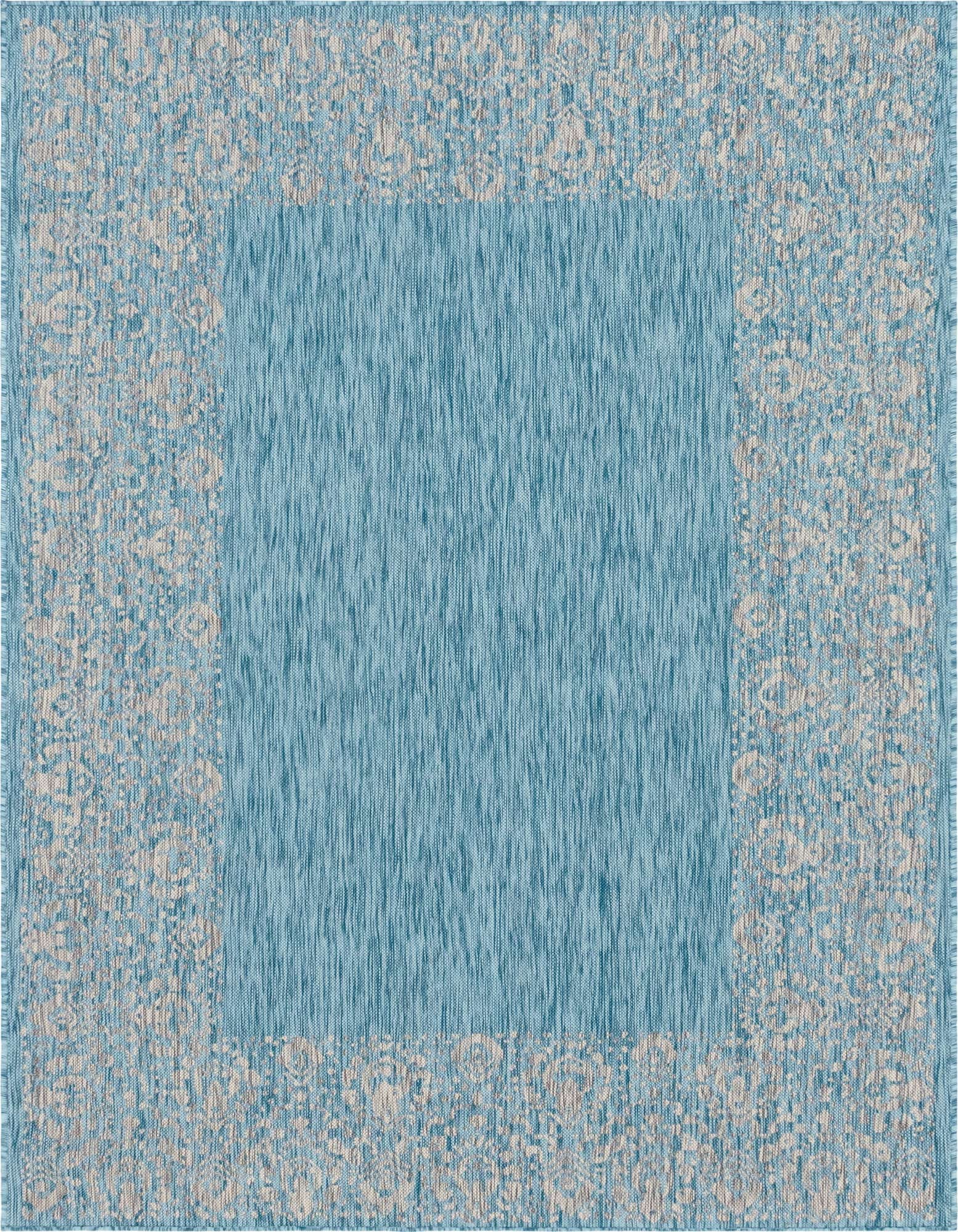 6' x 9' Easy-Clean Border Indoor / Outdoor Rug