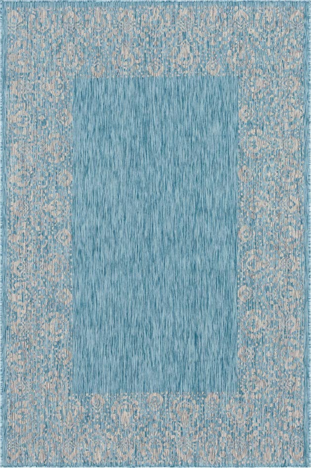Detail image of 6' x 9' Easy-Clean Border Indoor / Outdoor Rug