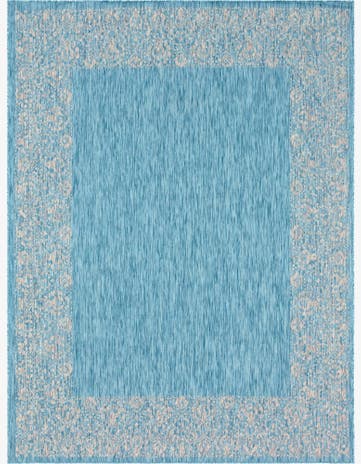 9' x 12' Easy-Clean Border Indoor / Outdoor Rug