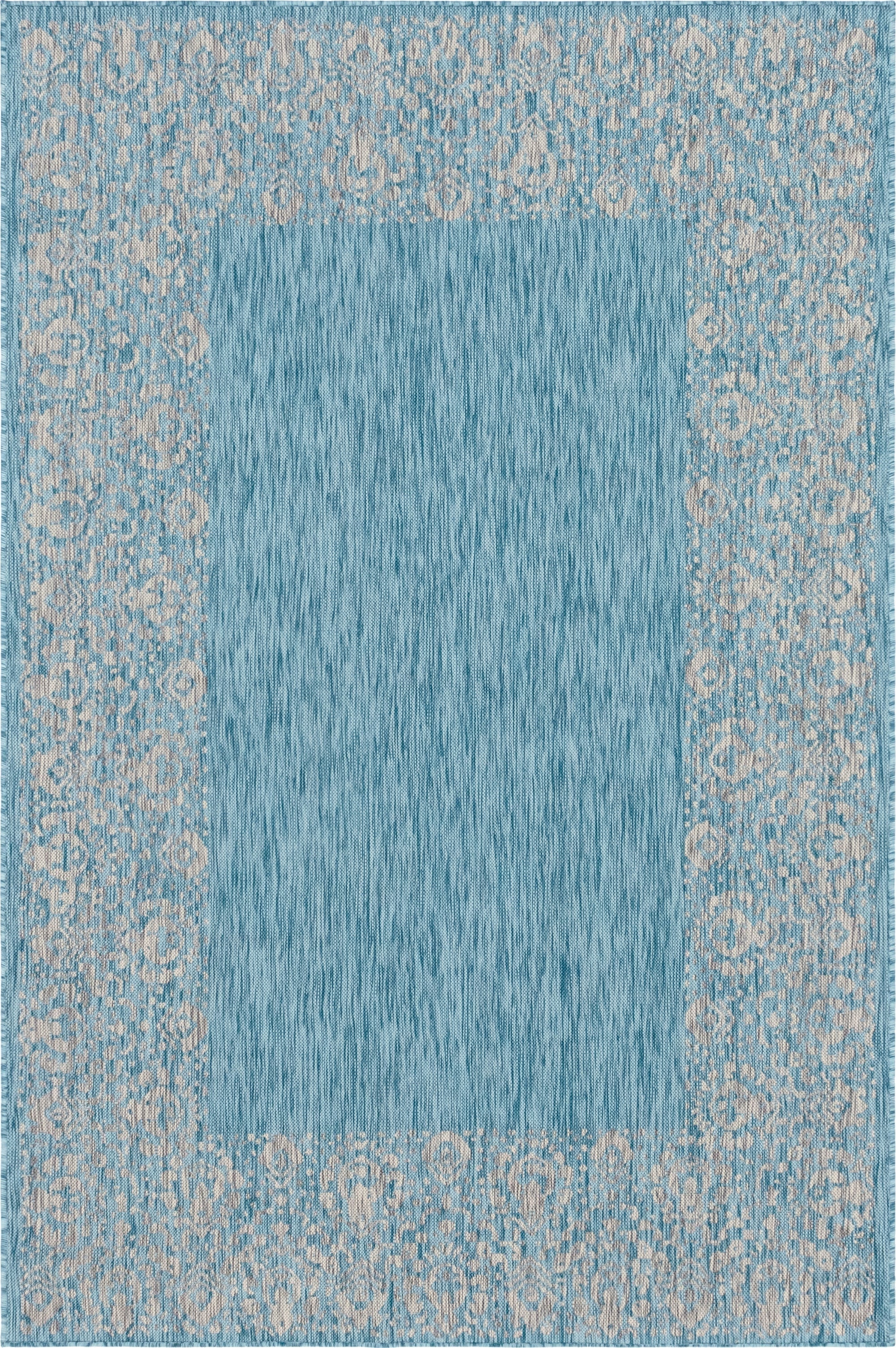 6' x 9'  Washable Border Indoor / Outdoor Rug
