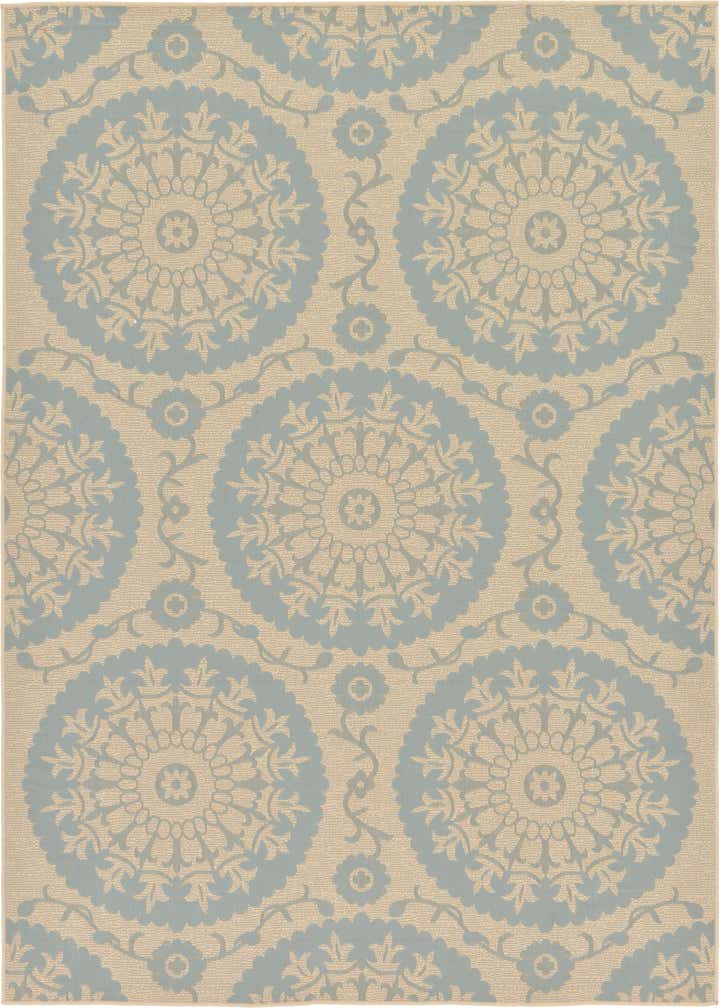 7' x 10' Easy-Clean Botanical Indoor / Outdoor Rug