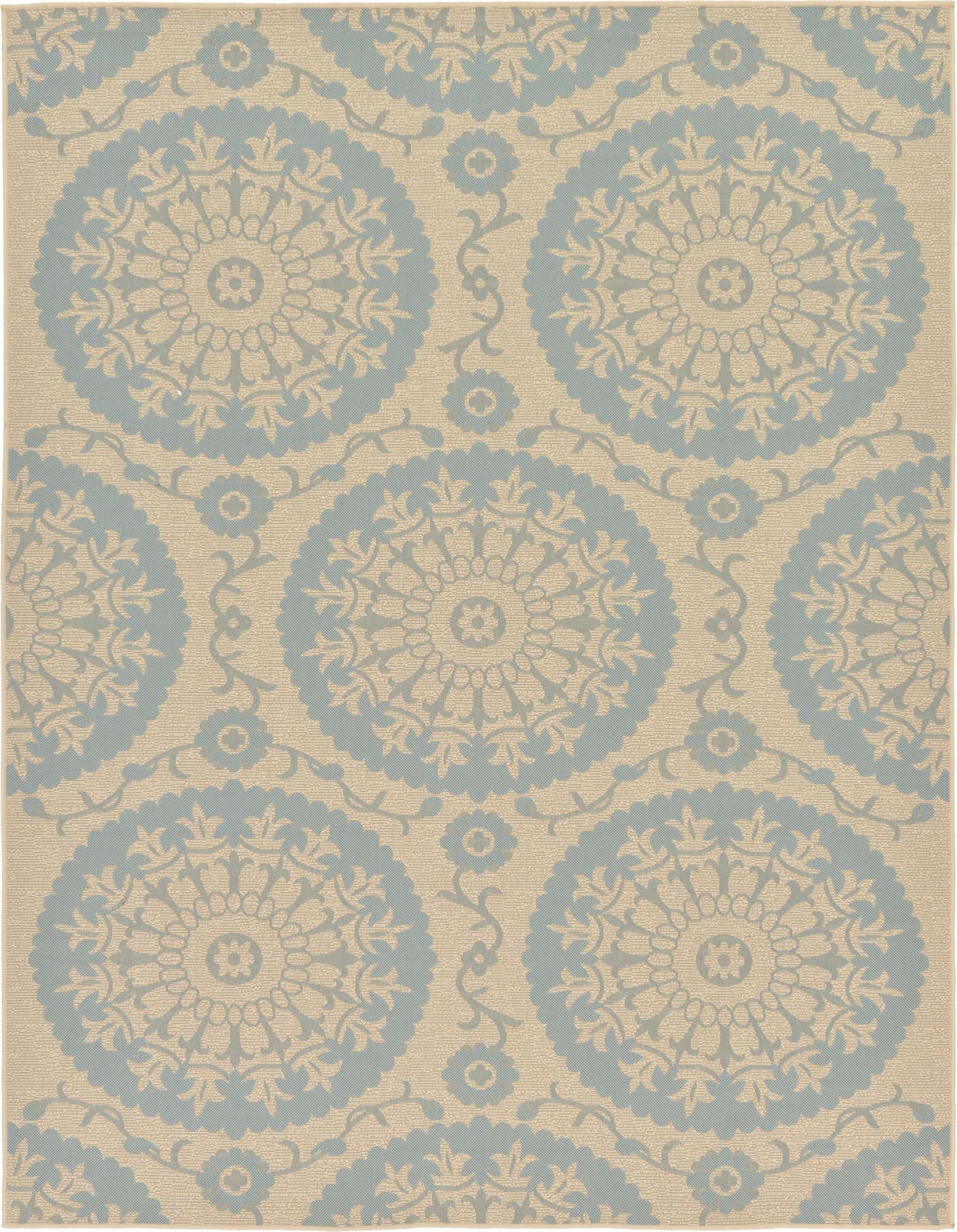 7' x 10' Easy-Clean Botanical Indoor / Outdoor Rug