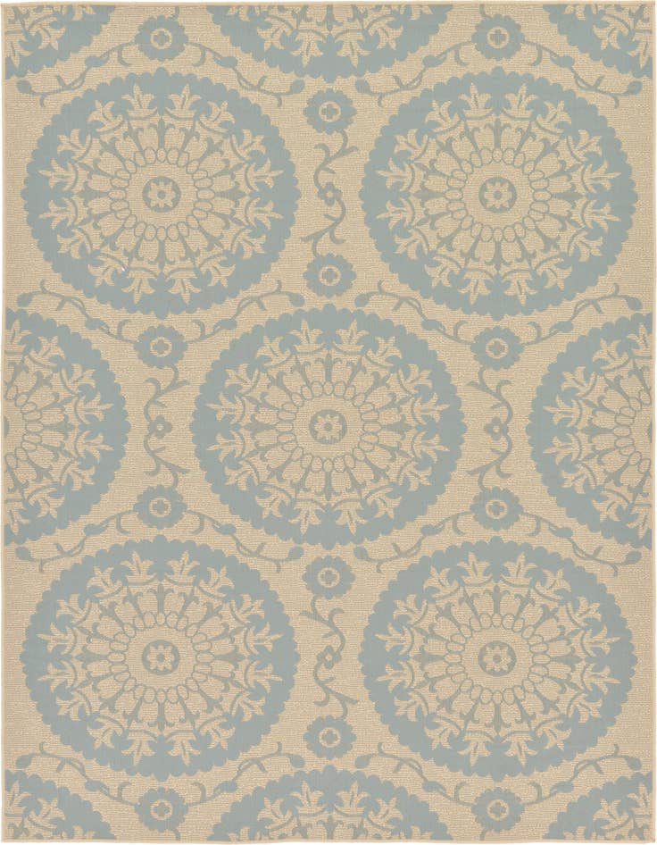 Detail image of 7' x 10' Easy-Clean Botanical Indoor / Outdoor Rug