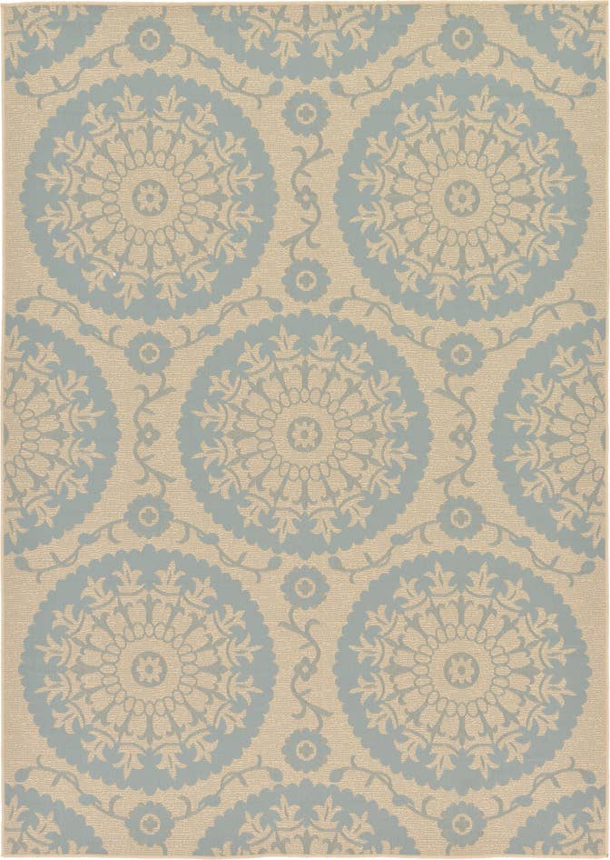 Detail image of 7' x 10' Easy-Clean Botanical Indoor / Outdoor Rug