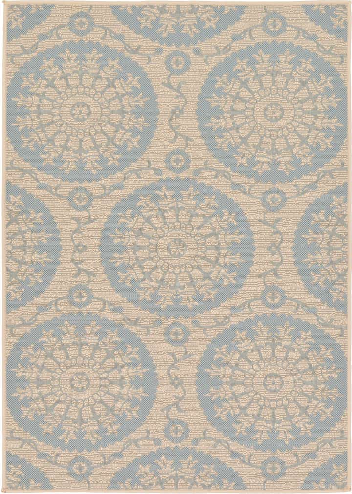 3' 3 x 5' Easy-Clean Botanical Indoor / Outdoor Rug