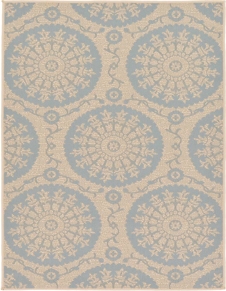 Detail image of 3' 3 x 5' Easy-Clean Botanical Indoor / Outdoor Rug