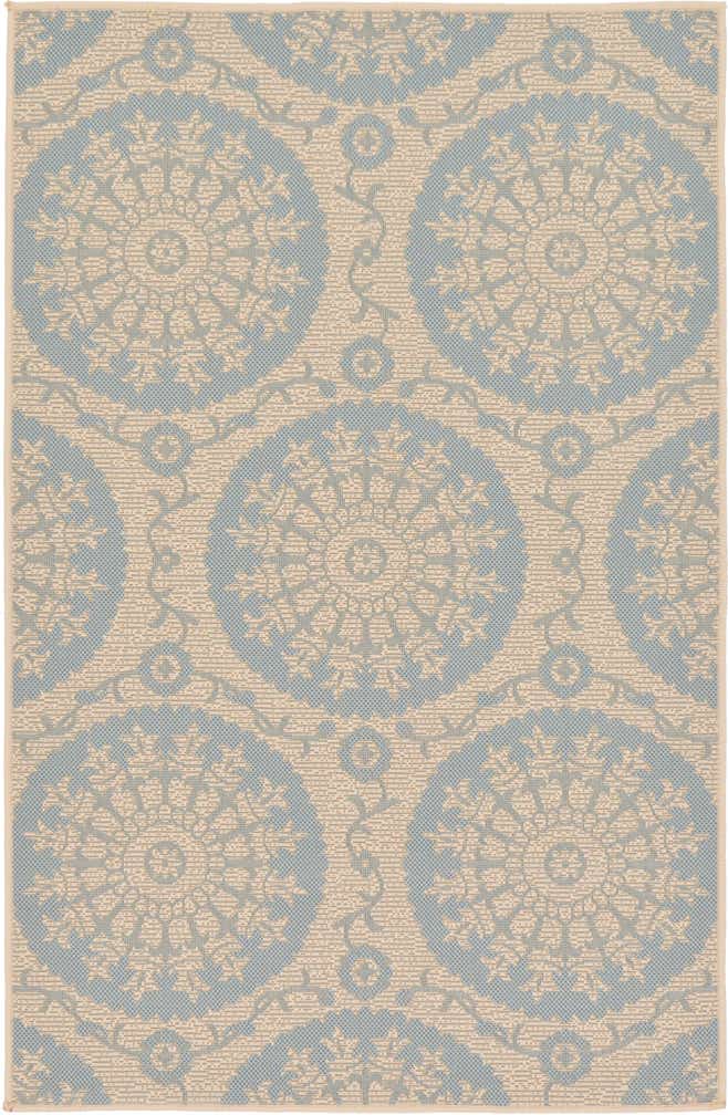 3' 3 x 5' Easy-Clean Botanical Indoor / Outdoor Rug