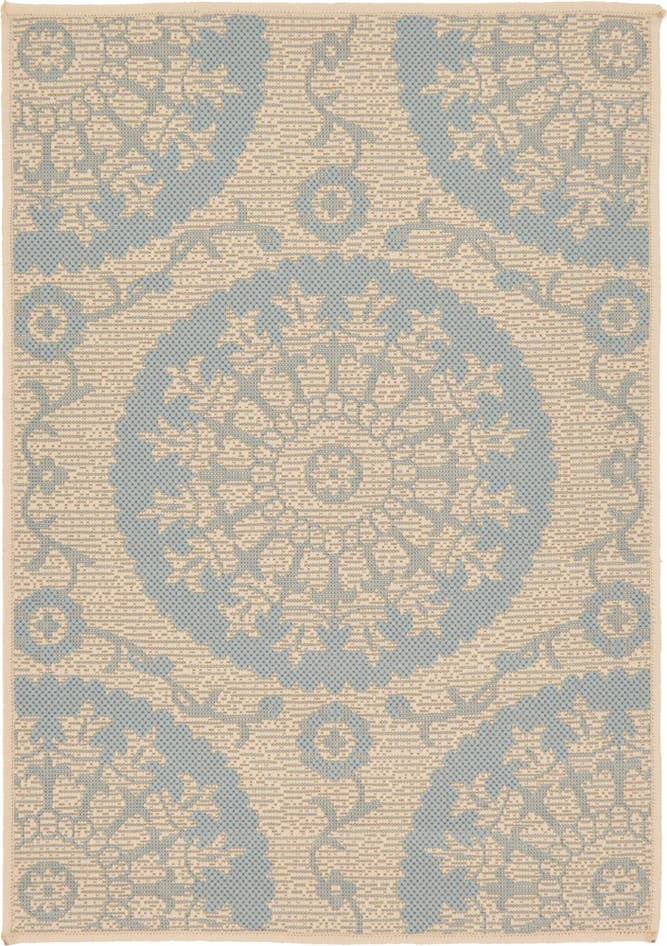 Detail image of 2' 2 x 3' Easy-Clean Botanical Indoor / Outdoor Rug
