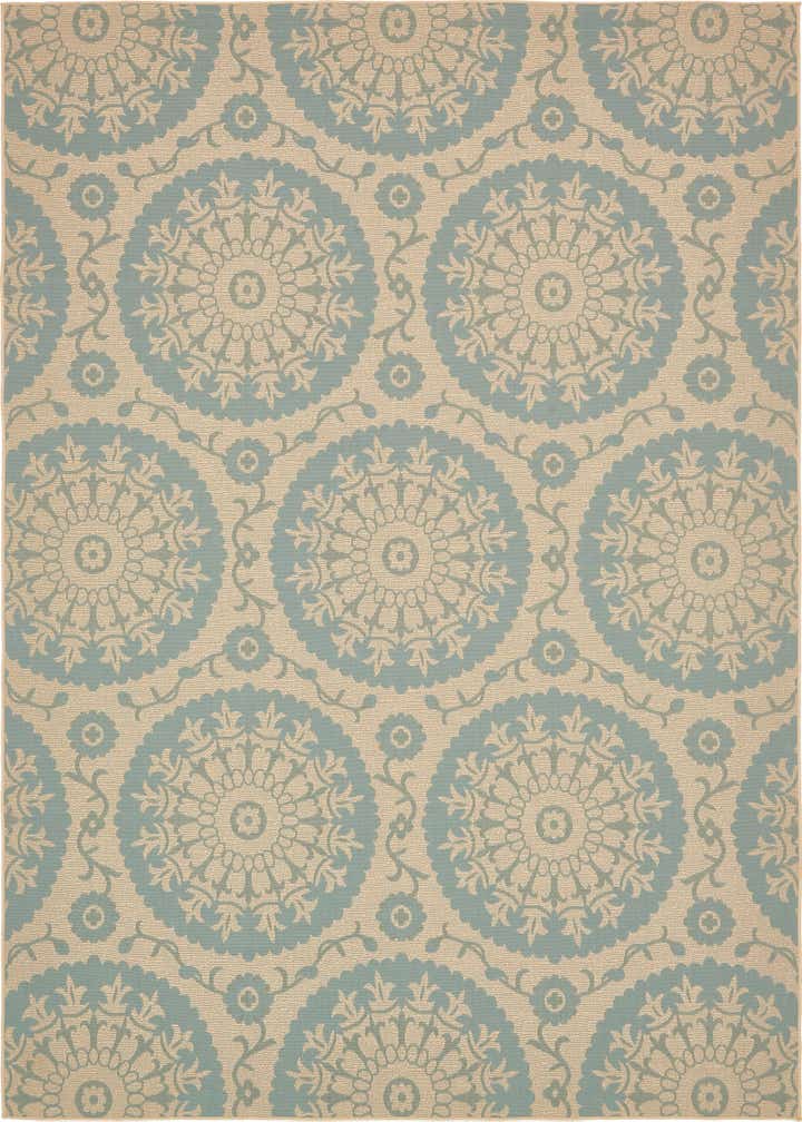 9' x 12' 2 Easy-Clean Botanical Indoor / Outdoor Rug