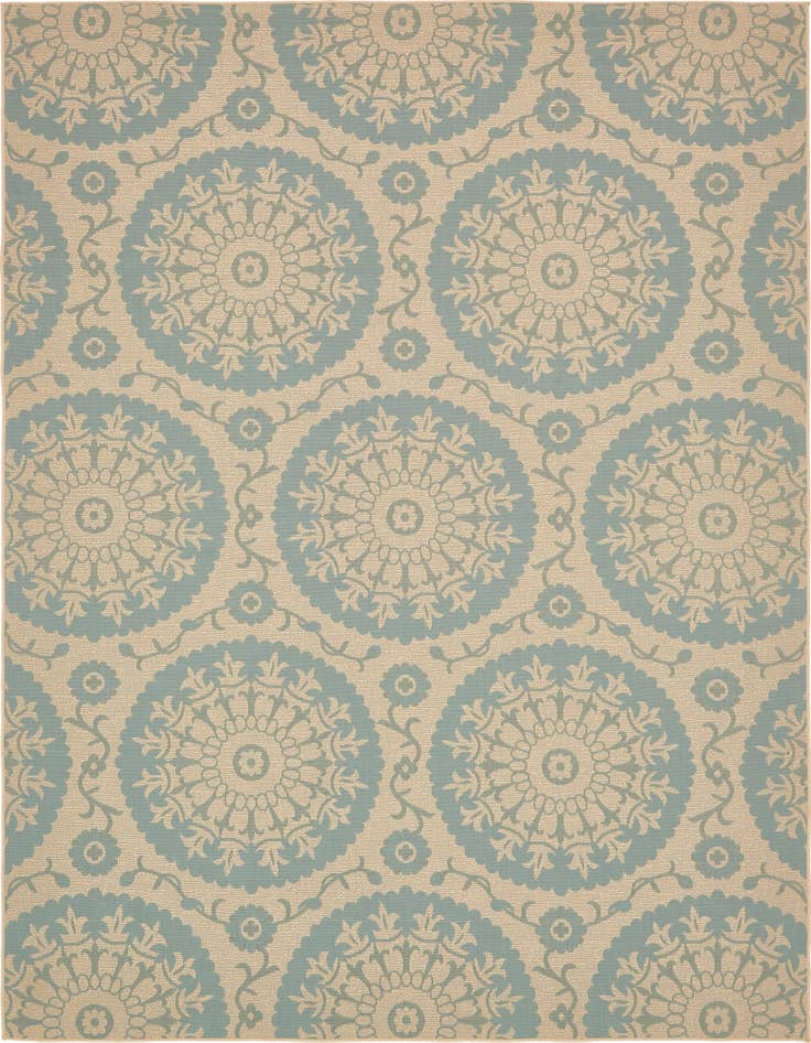 Detail image of 9' x 12' 2 Easy-Clean Botanical Indoor / Outdoor Rug