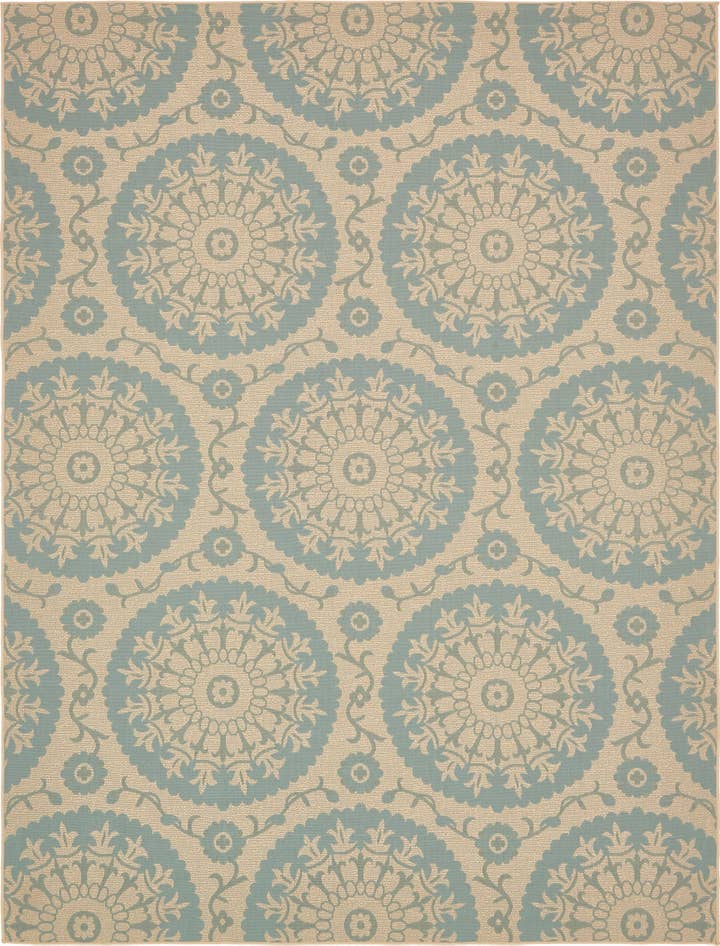 Detail image of 9' x 12' 2 Easy-Clean Botanical Indoor / Outdoor Rug