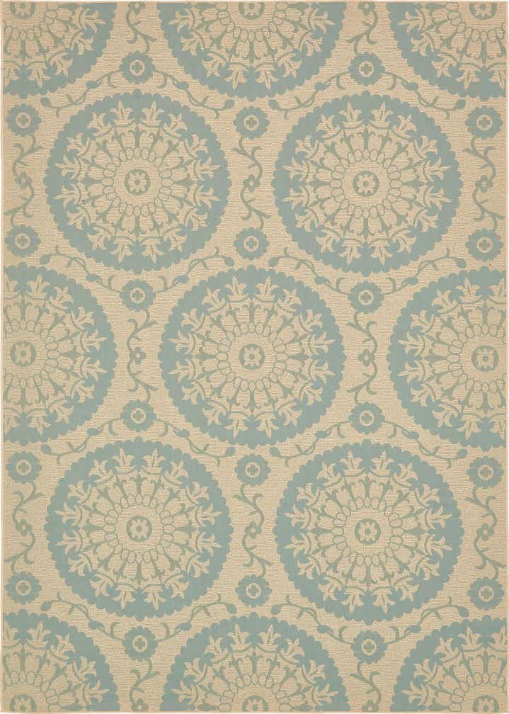 8' x 11' 4 Easy-Clean Botanical Indoor / Outdoor Rug