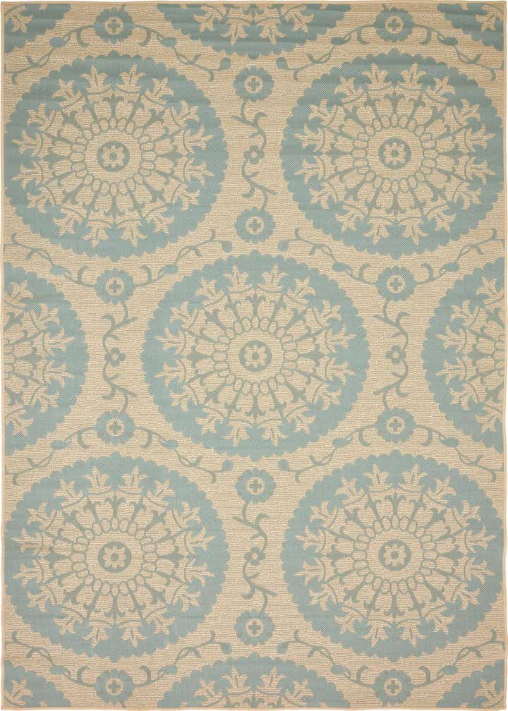 6' x 9' Easy-Clean Botanical Indoor / Outdoor Rug