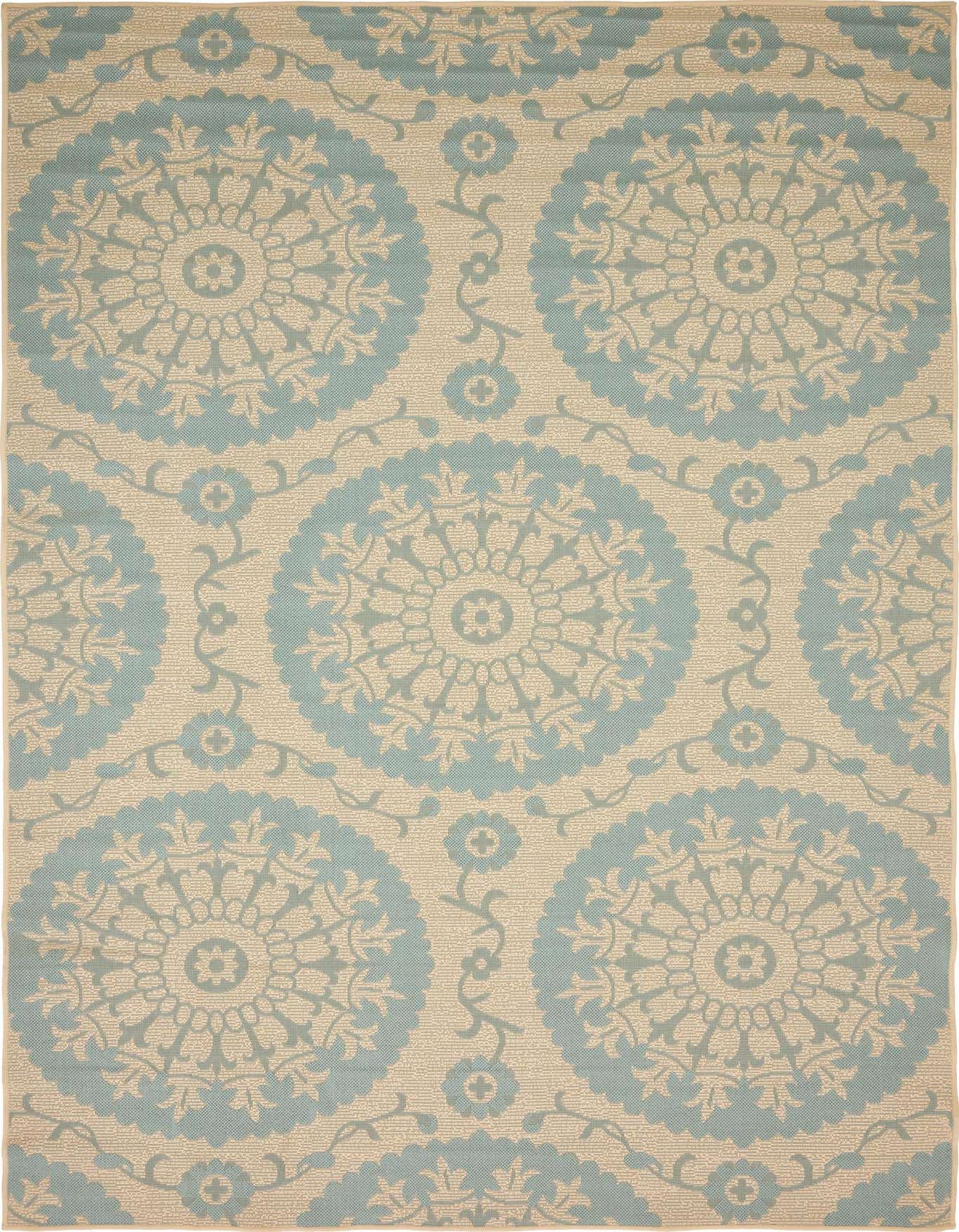 6' x 9' Easy-Clean Botanical Indoor / Outdoor Rug