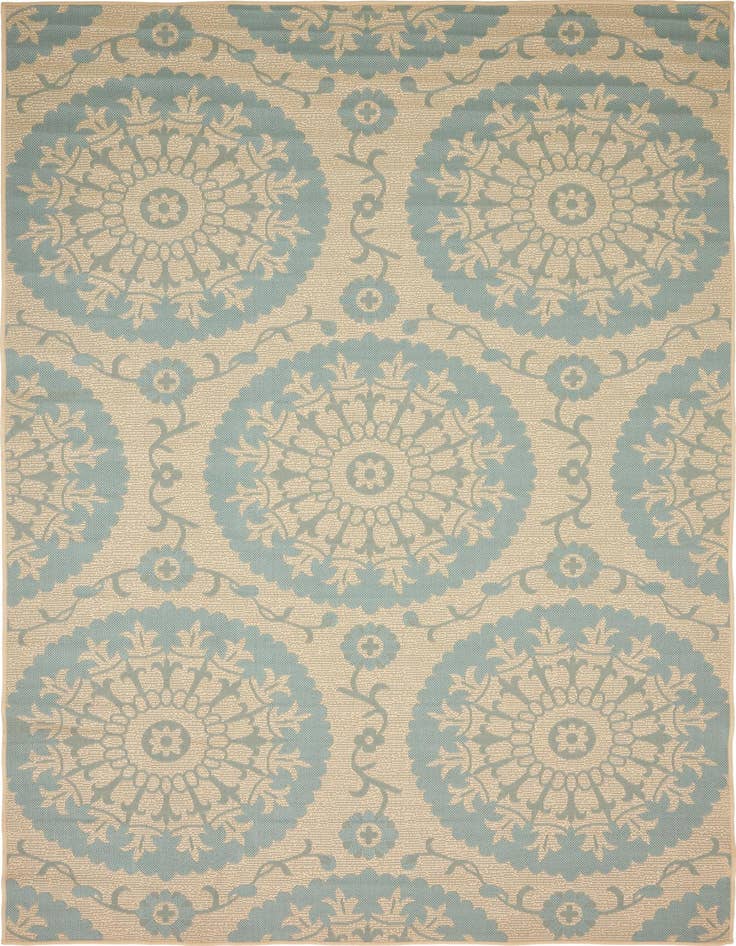 Detail image of 6' x 9' Easy-Clean Botanical Indoor / Outdoor Rug