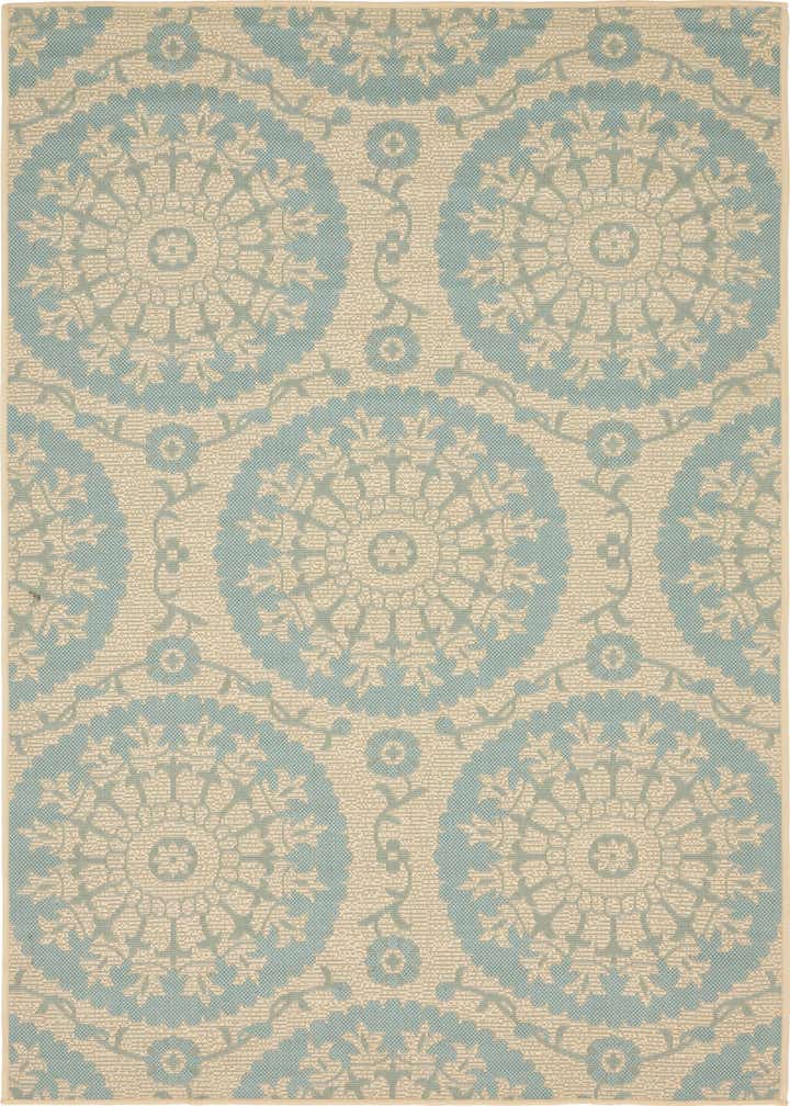 4' x 6' Easy-Clean Botanical Indoor / Outdoor Rug