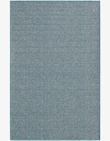 Aqua Easy-Clean Checkered Indoor / Outdoor Rug