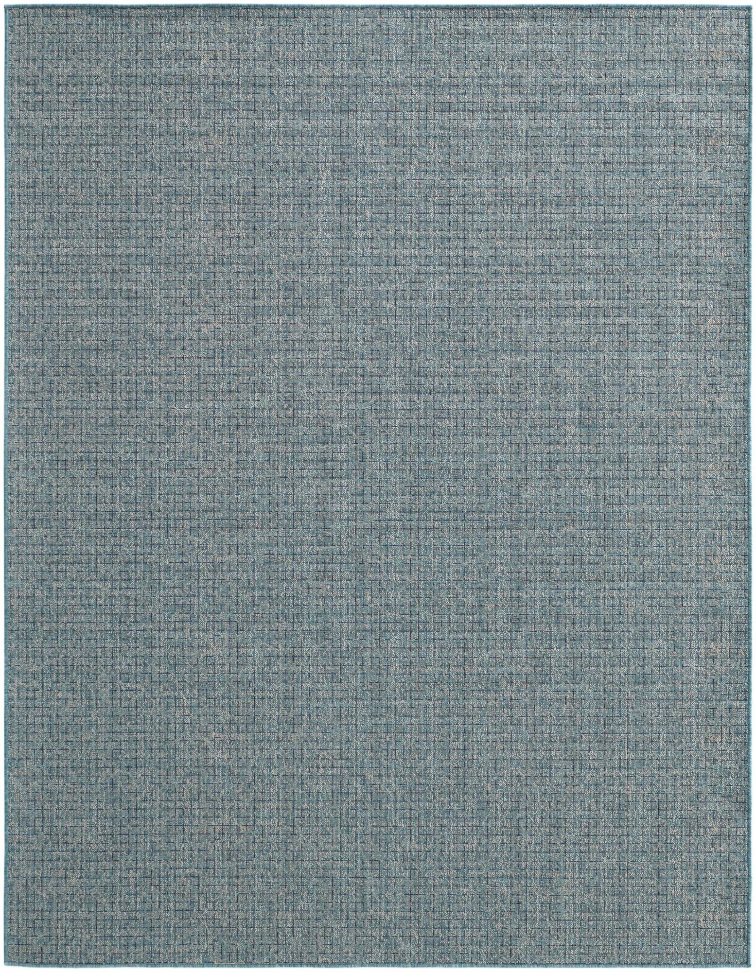 7' 10 x 10' Easy-Clean Checkered Indoor / Outdoor Rug