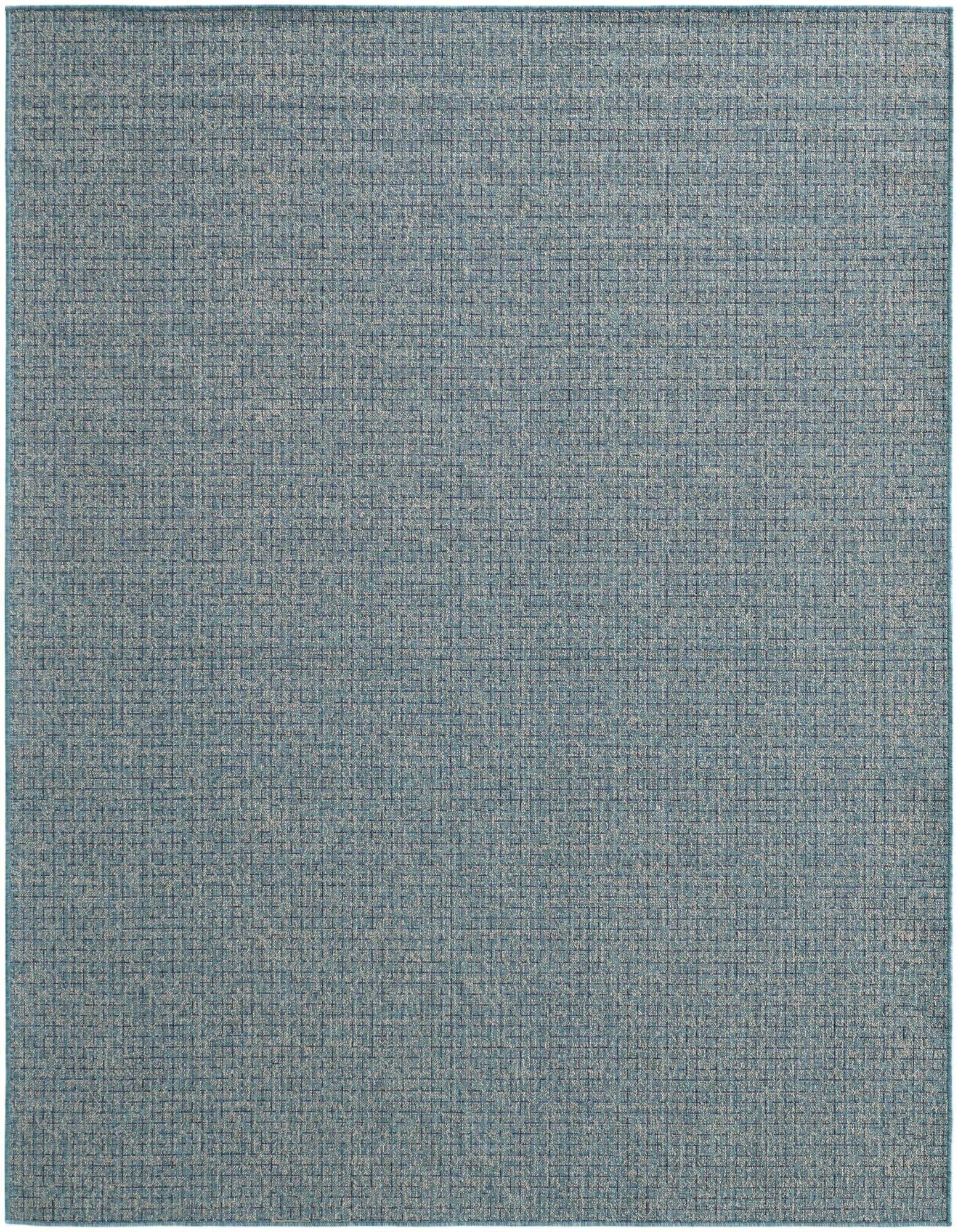 7' 10 x 10' Easy-Clean Checkered Indoor / Outdoor Rug