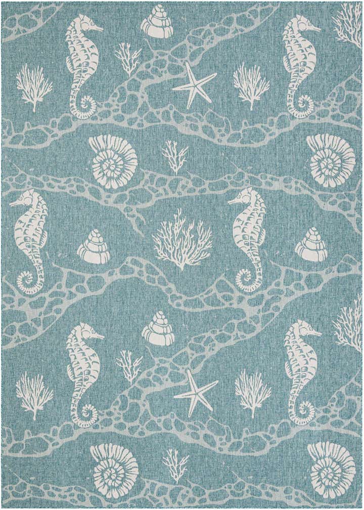 10' x 14' Easy-Clean Coastal Indoor / Outdoor Rug