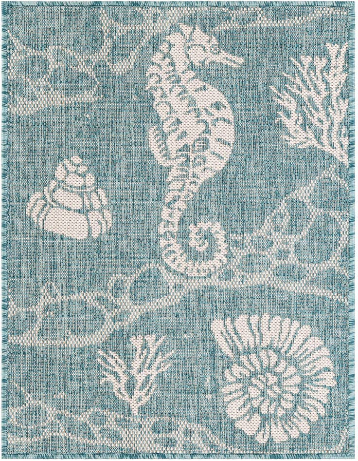 Detail image of 2' x 3' Easy-Clean Coastal Indoor / Outdoor Rug