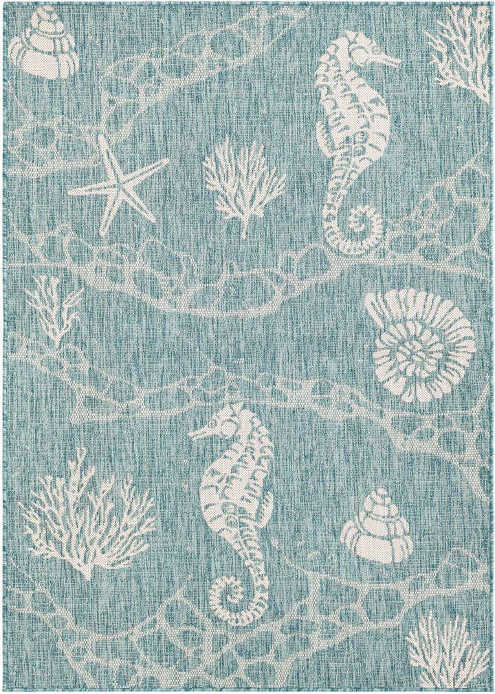 4' x 6' Easy-Clean Coastal Indoor / Outdoor Rug