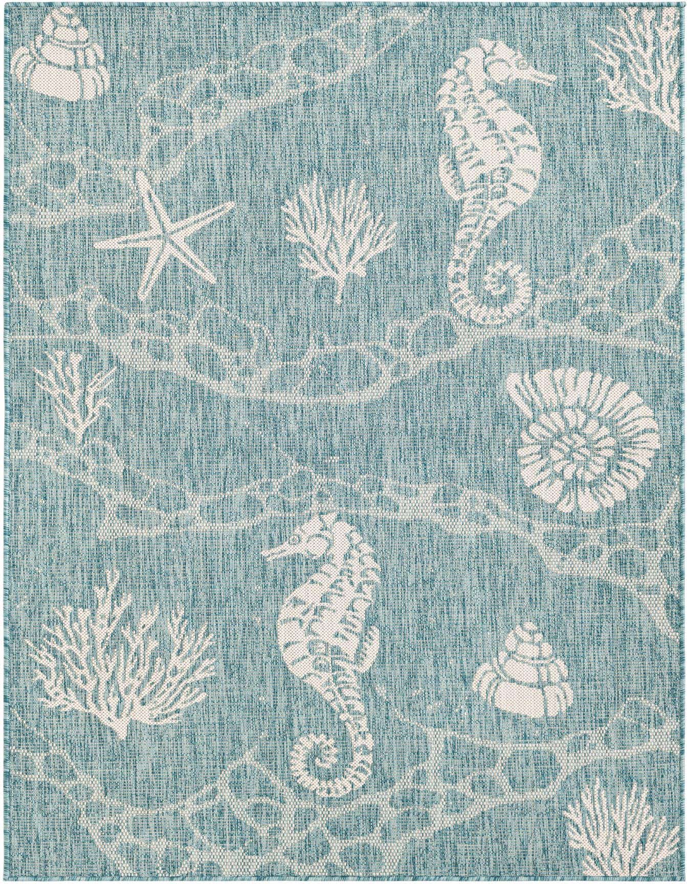 4' x 6' Easy-Clean Coastal Indoor / Outdoor Rug