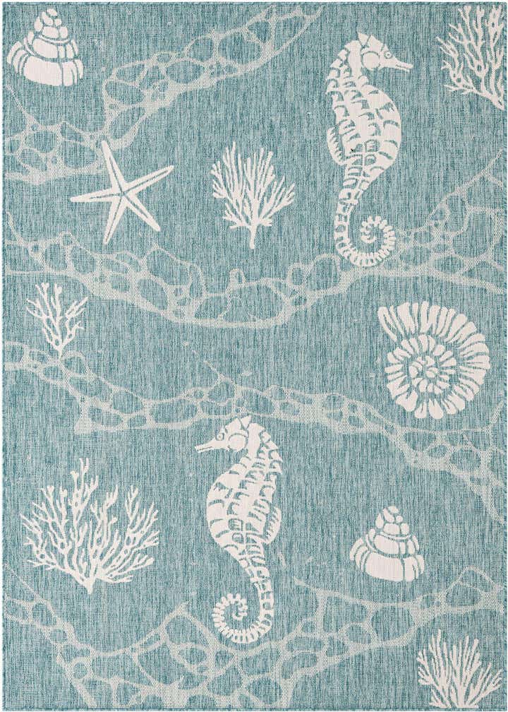 6' x 9' Easy-Clean Coastal Indoor / Outdoor Rug
