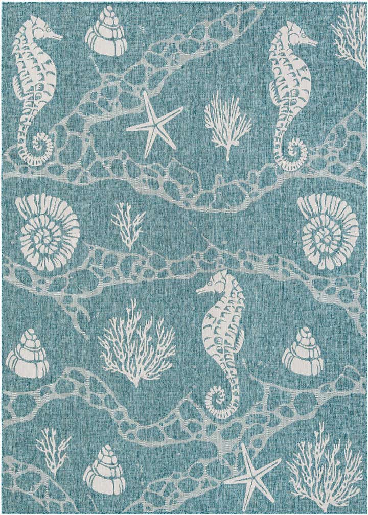 7' 10 x 10' Easy-Clean Coastal Indoor / Outdoor Rug