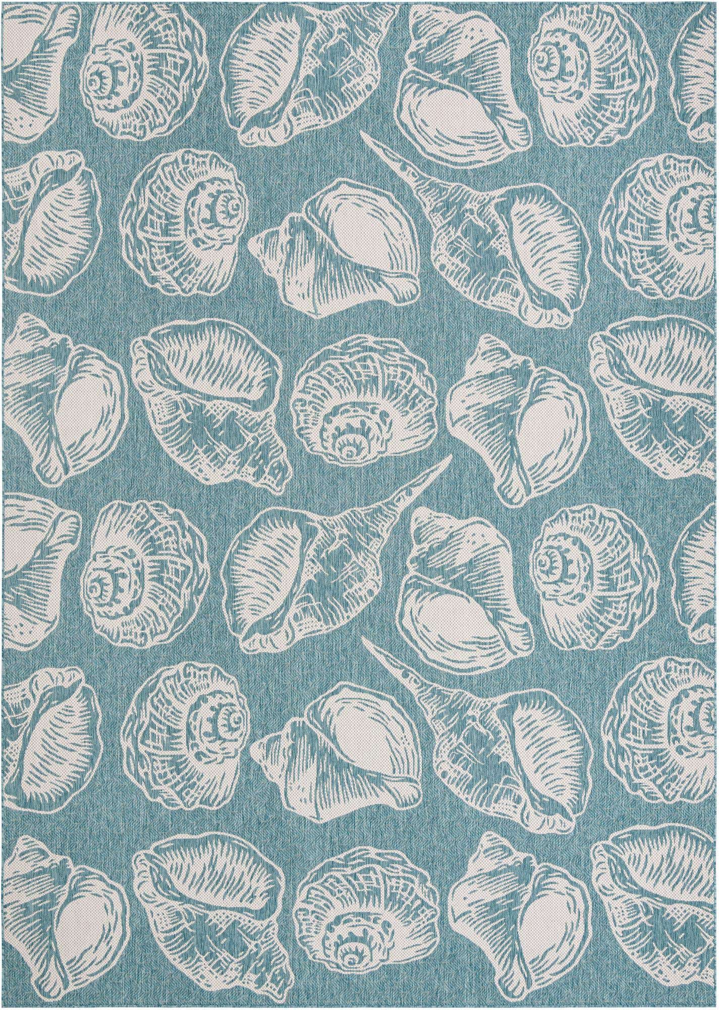 10' x 14' Easy-Clean Coastal Indoor / Outdoor Rug