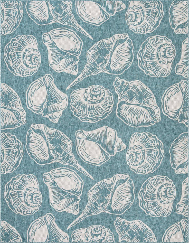 Detail image of 9' x 12' Easy-Clean Coastal Indoor / Outdoor Rug
