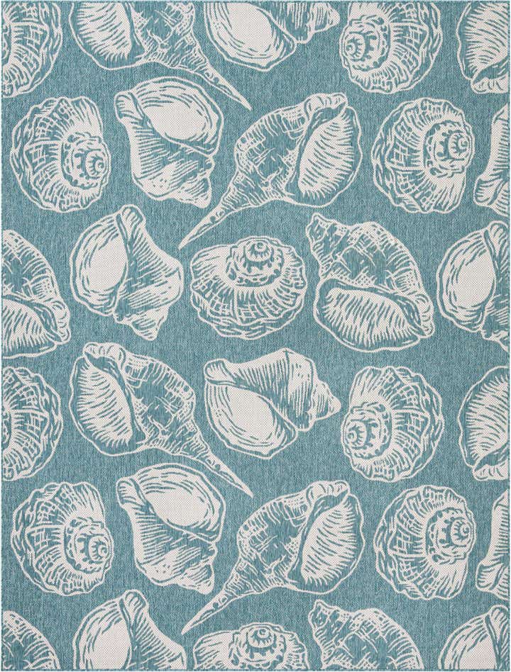 9' x 12' Easy-Clean Coastal Indoor / Outdoor Rug