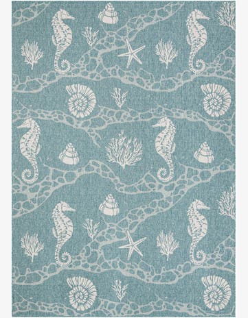 10' x 14' Easy-Clean Coastal Indoor / Outdoor Rug