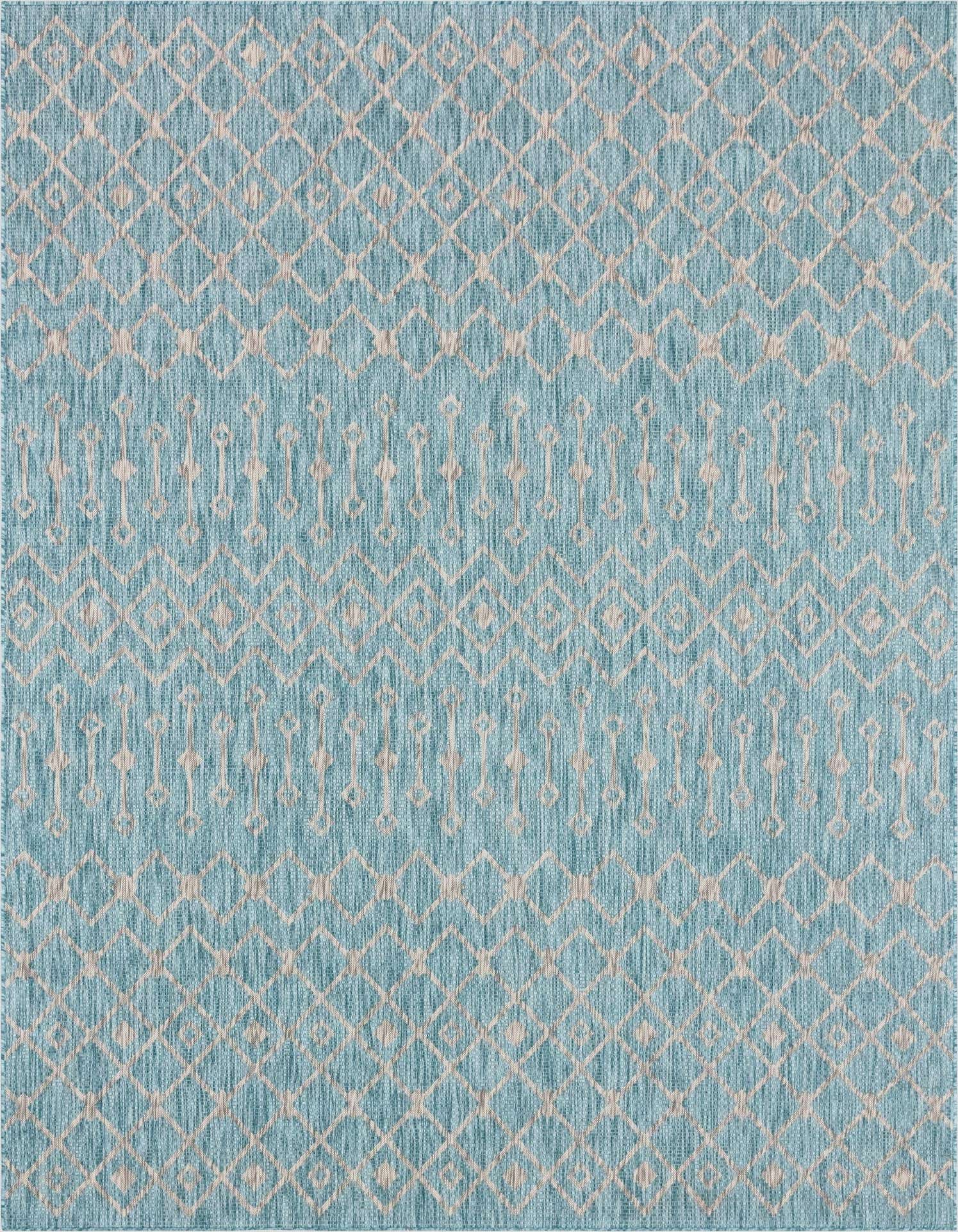 9' x 12' Easy-Clean Lattice Indoor / Outdoor Rug