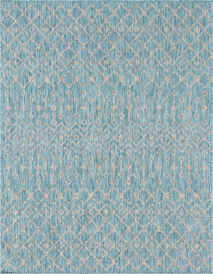 Detail image of 7' 10 x 11' Easy-Clean Lattice Indoor / Outdoor Rug