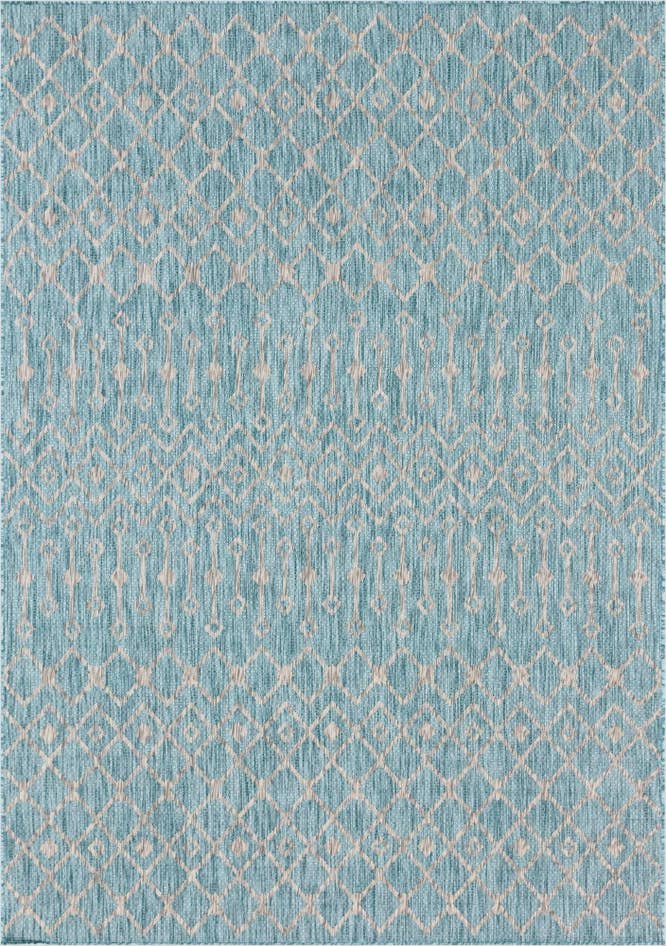 Detail image of 7' 10 x 11' Easy-Clean Lattice Indoor / Outdoor Rug