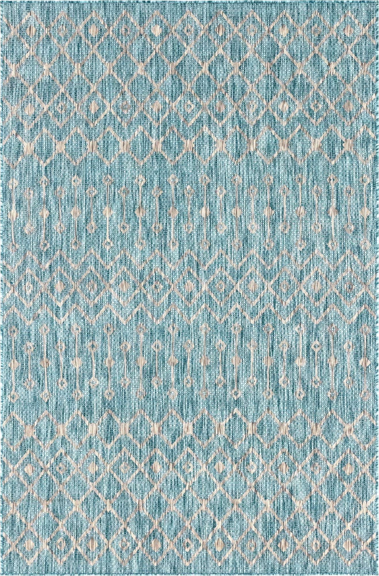 6' x 9' Easy-Clean Lattice Indoor / Outdoor Rug