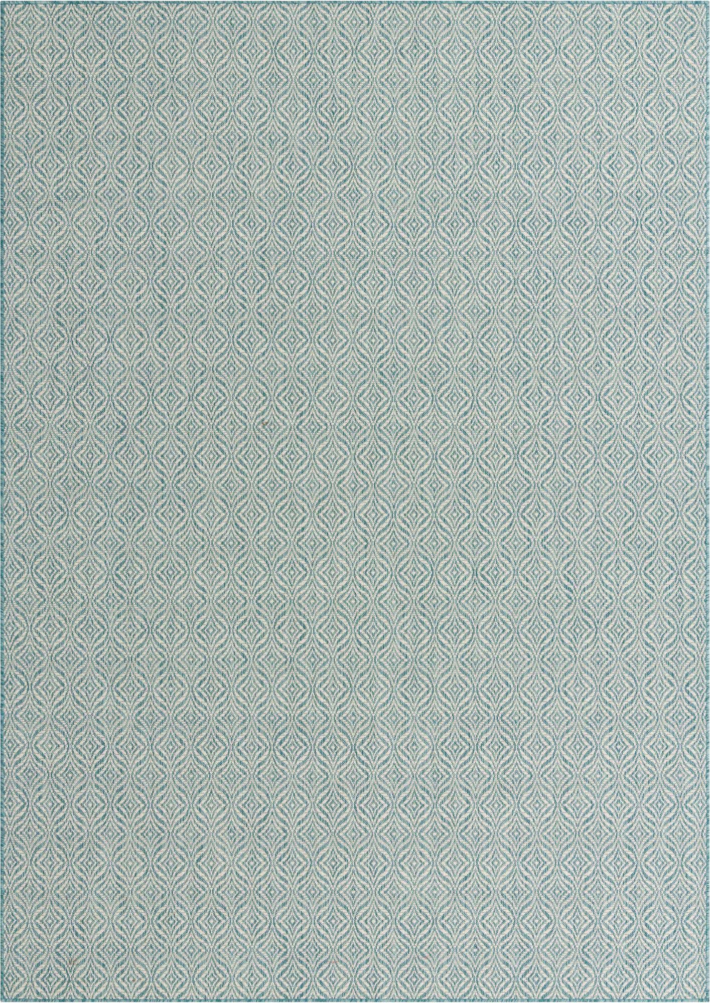 7' 10 x 11' Easy-Clean Lattice Indoor / Outdoor Rug